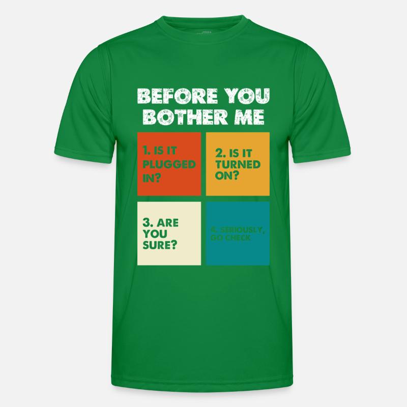 Bevor Du Mich Störst – Tech Check Männer Funktions-T-Shirt