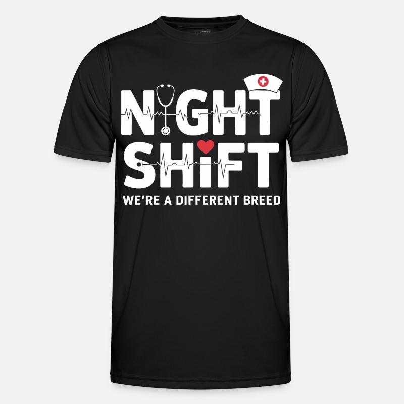 NachtSchicht Herzpfleger – Different Breed - Men's Functional T-Shirt - black