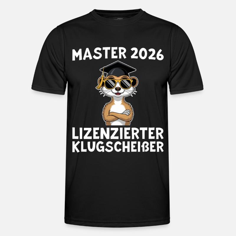 Abschlussprüfung 2026 Mastertitel Geschenkidee - Männer Funktions-T-Shirt - Schwarz