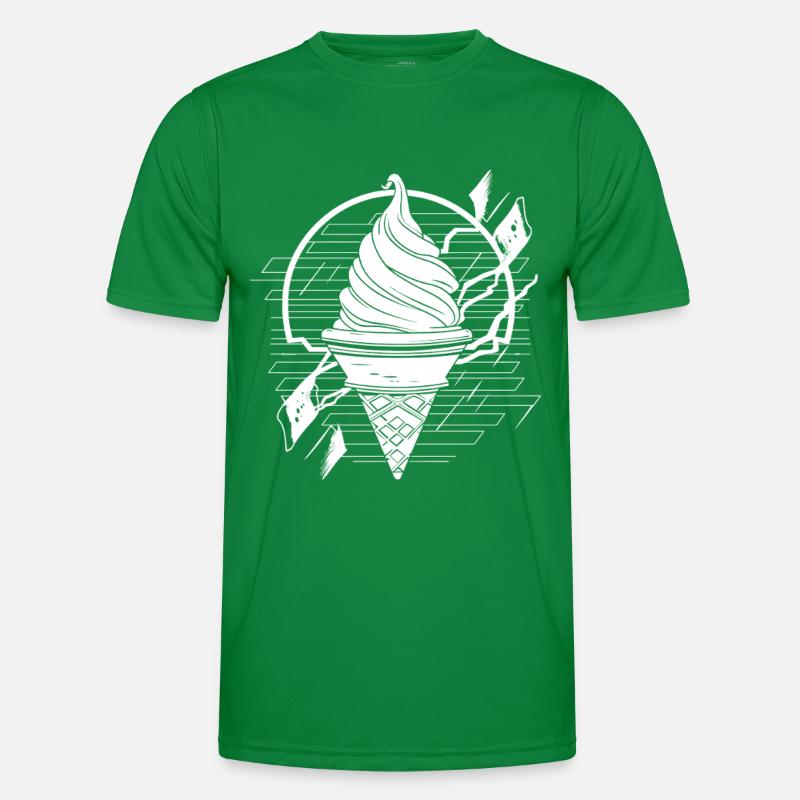 Softeis Zeichnung Männer Funktions-T-Shirt