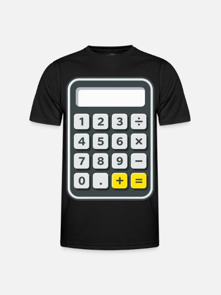 Taschenrechner Kostüm Karneval Fasching Nerd - Männer Funktions-T-Shirt - Schwarz