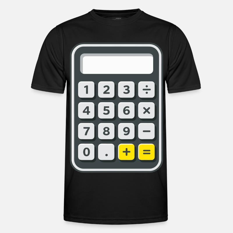 Calculator Costume Carnival Carnival Nerd - Men's Functional T-Shirt - black