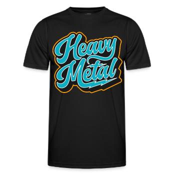 Heavy Metal Rétro Script - T-shirt sport Homme - noir - Devant - AI Model Male 178 dark (178cm)