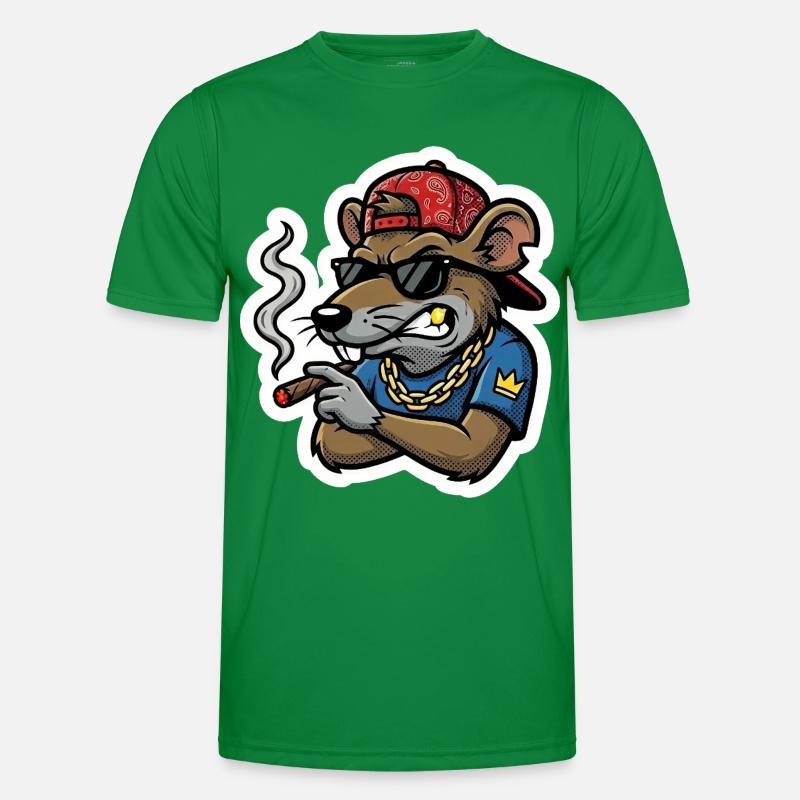 Rattenboss Zigarre Männer Funktions-T-Shirt