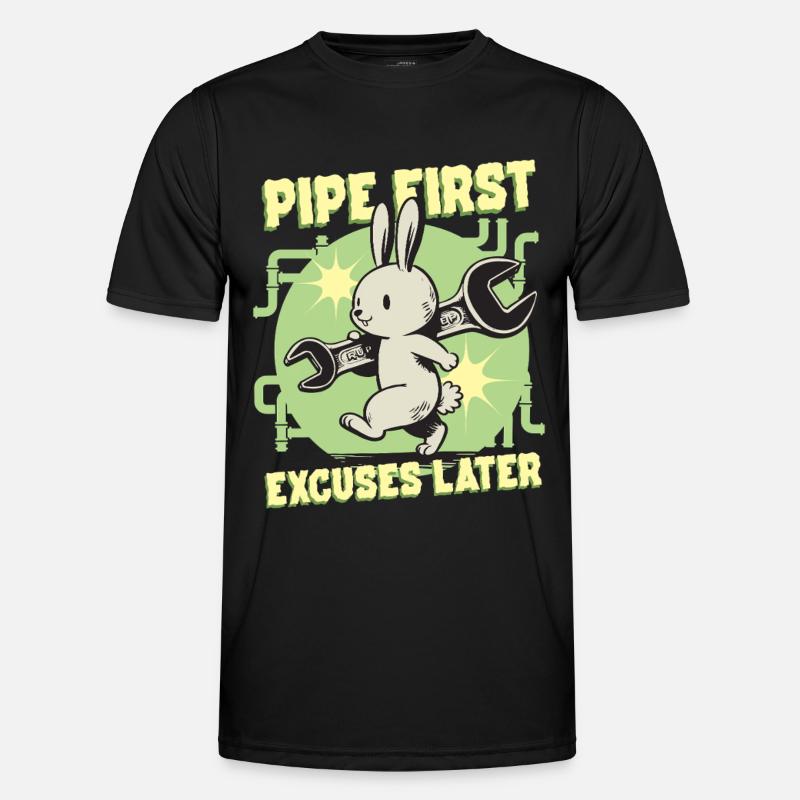 Pipelayer Pipe Builder Pipe First Men's Functional T-Shirt