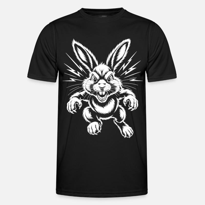 Aggressive Rabbit - Men's Functional T-Shirt - black