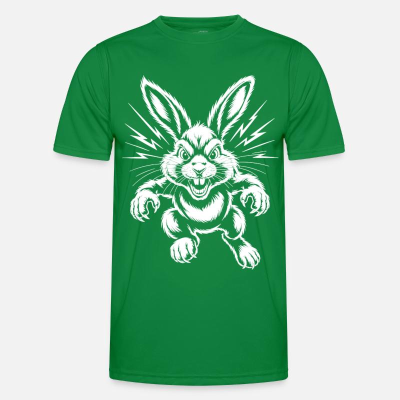 Aggressiver Hase  Männer Funktions-T-Shirt