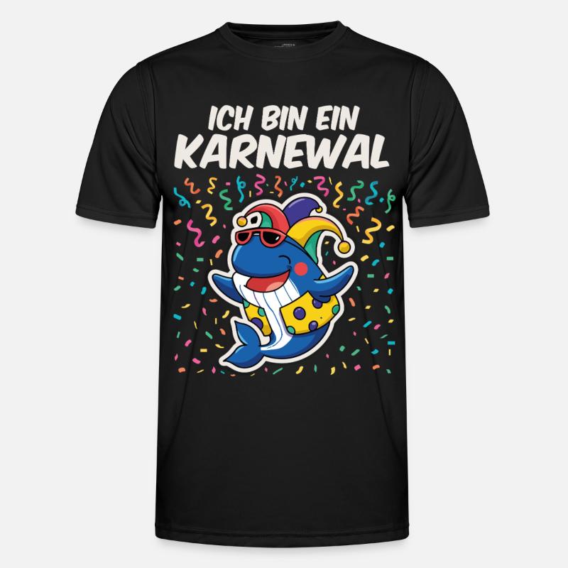 Ich bin ein Karneval - Männer Funktions-T-Shirt - Schwarz