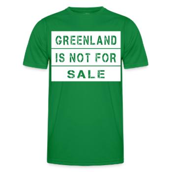 Greenland Is Not For Sale - Männer Funktions-T-Shirt - Kelly Green - Vorne - AI Model Male 178 dark (178cm)