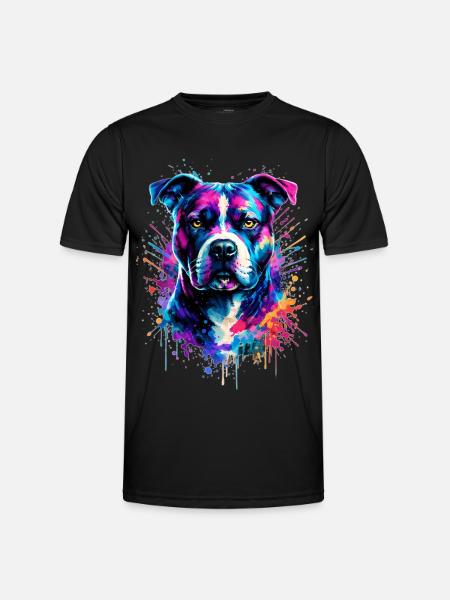 American Staffordshire Terrier - Men's Functional T-Shirt - black