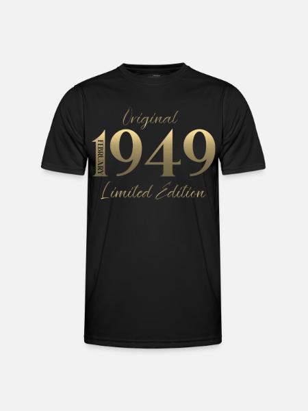77e anniversaire février 1949 Millésime - T-shirt sport Homme - noir