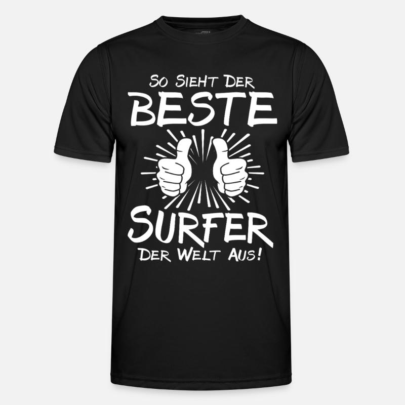 Bester Surfer - Männer Funktions-T-Shirt - Schwarz