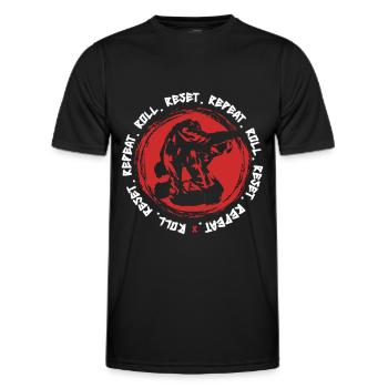 Réinitialisation du jet de judo arts martiaux - T-shirt sport Homme - noir - Devant - AI Model Male 178 dark (178cm)
