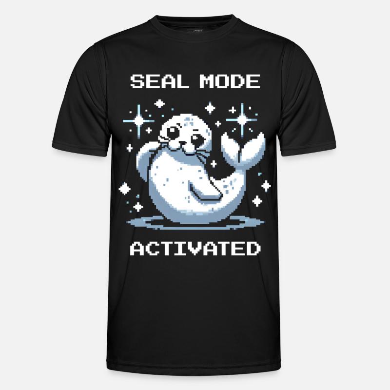 Seal mode on | Robbe Mood - Men's Functional T-Shirt - black