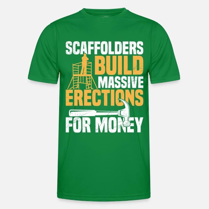  Scaffolding Platform Construction Worker Scaffold Men's Functional T-Shirt