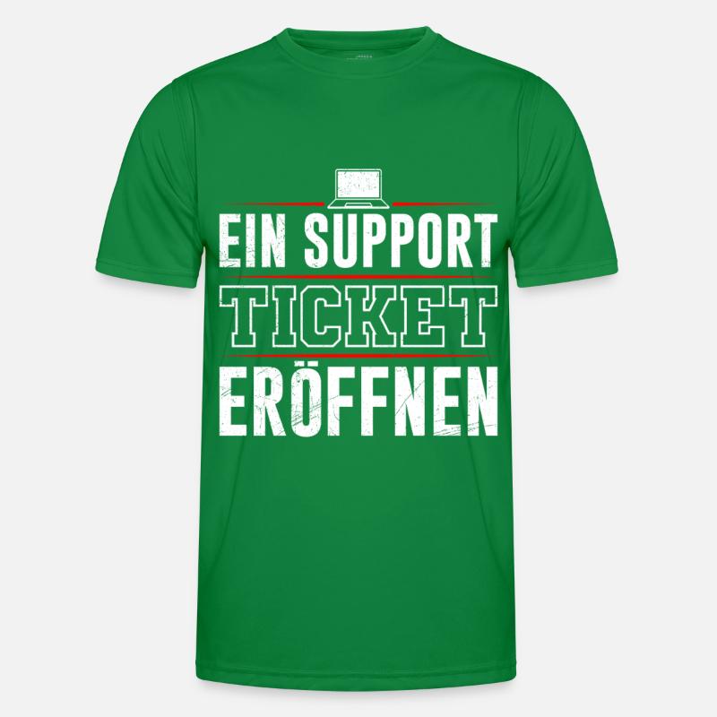 Coder EIN SUPPORT TICKET ERÖFFNEN LUSTIG Männer Funktions-T-Shirt