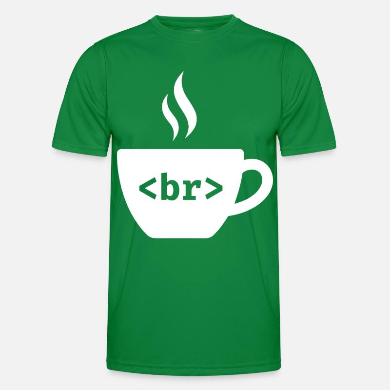 Coffee Break – Witziges HTML Tag Design Männer Funktions-T-Shirt