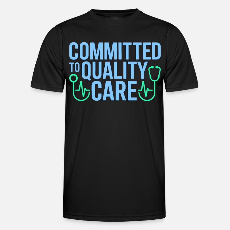 Nurse Practitioner Committed To Quality Nursing - Männer Funktions-T-Shirt - Schwarz