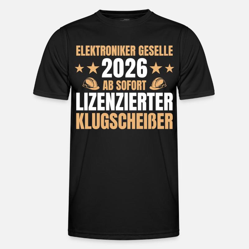 Electronics Technician Journeyman 2026 Completed Training - Men's Functional T-Shirt - black