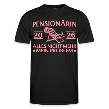 Pensionärin 2026 - Lustiger Kollegin Abschied - Männer Funktions-T-Shirt - Schwarz - Vorne - AI Model Male 178 dark (178cm)