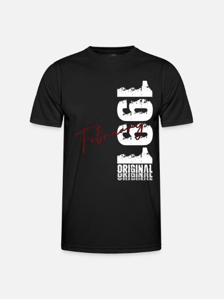 35th Birthday February 1991 Original Vintage - Men's Functional T-Shirt - black