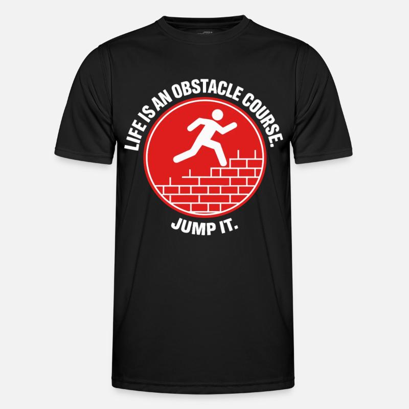 Parkour Life Obstacle Course Hindernislauf - Men's Functional T-Shirt - black