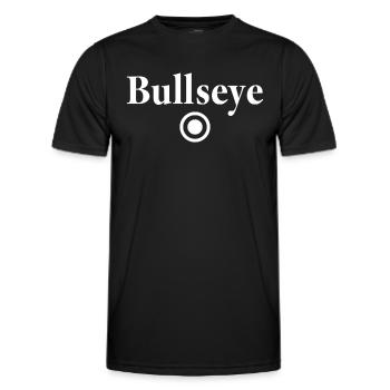 Bullseye Dartsport Profi Volltreffer Outfit - Männer Funktions-T-Shirt - Schwarz - Vorne - AI Model Male 178 dark (178cm)