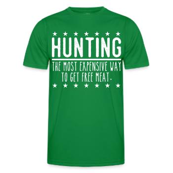 Jäger Lustiger Spruch – Gratis Fleisch Design - Männer Funktions-T-Shirt - Kelly Green - Vorne - AI Model Male 178 dark (178cm)