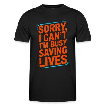 Oncology Nurse Sorry I Can't I'm Infusion Nurse - Männer Funktions-T-Shirt - Schwarz - Vorne - AI Model Male 178 dark (178cm)