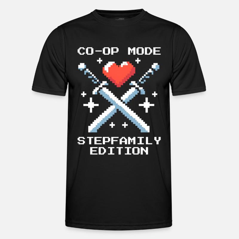 Co-Op-Modus: Stieffamilie-Edition | Patchwork - Männer Funktions-T-Shirt - Schwarz