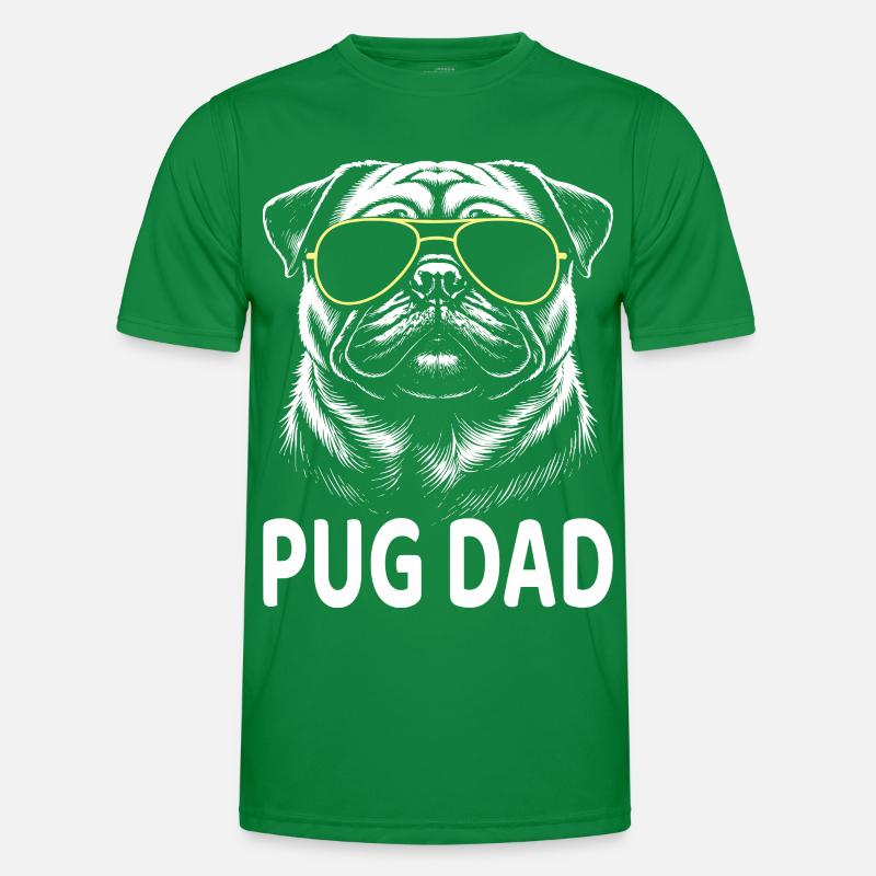 Mops Dad Männer Funktions-T-Shirt