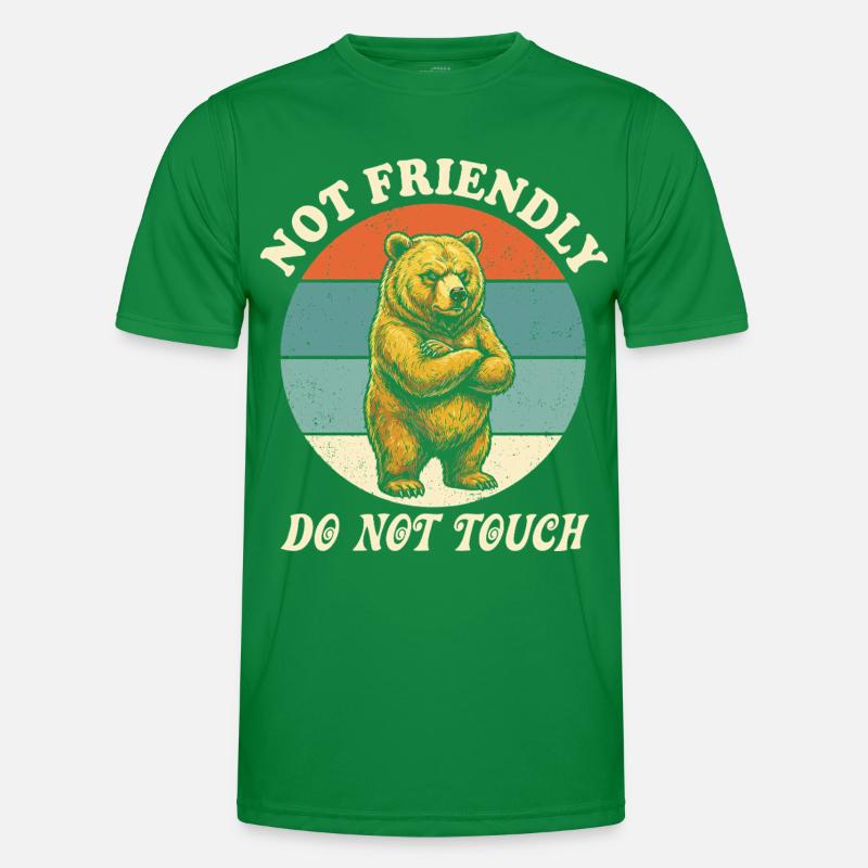Grumpy Bear Nicht freundlich Lustiges Ironisches Meme Männer Funktions-T-Shirt