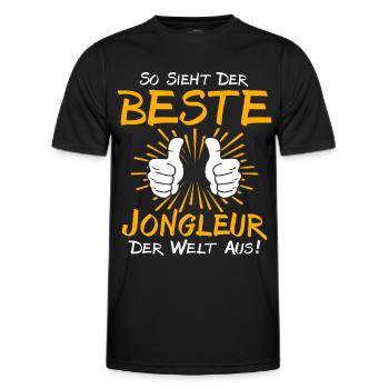 Jongleur Geschenkidee - Männer Funktions-T-Shirt - Schwarz - Vorne - AI Model Male 178 dark (178cm)