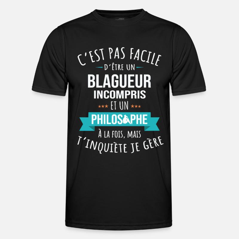Joker Philosopher Misunderstood Humor - Men's Functional T-Shirt - black