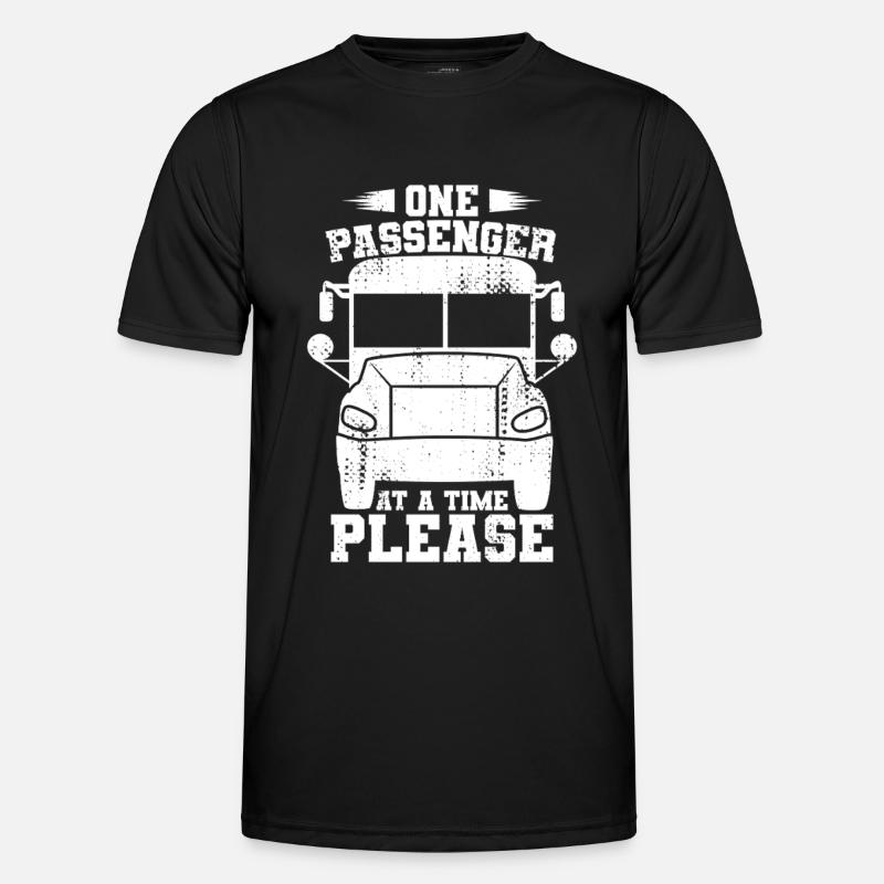 One Passenger at a Time Please - Männer Funktions-T-Shirt - Schwarz