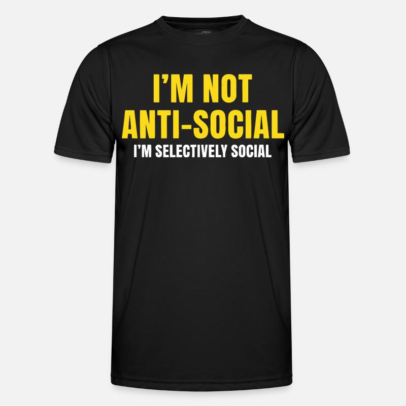 Selectively Social Statement Männer Funktions-T-Shirt