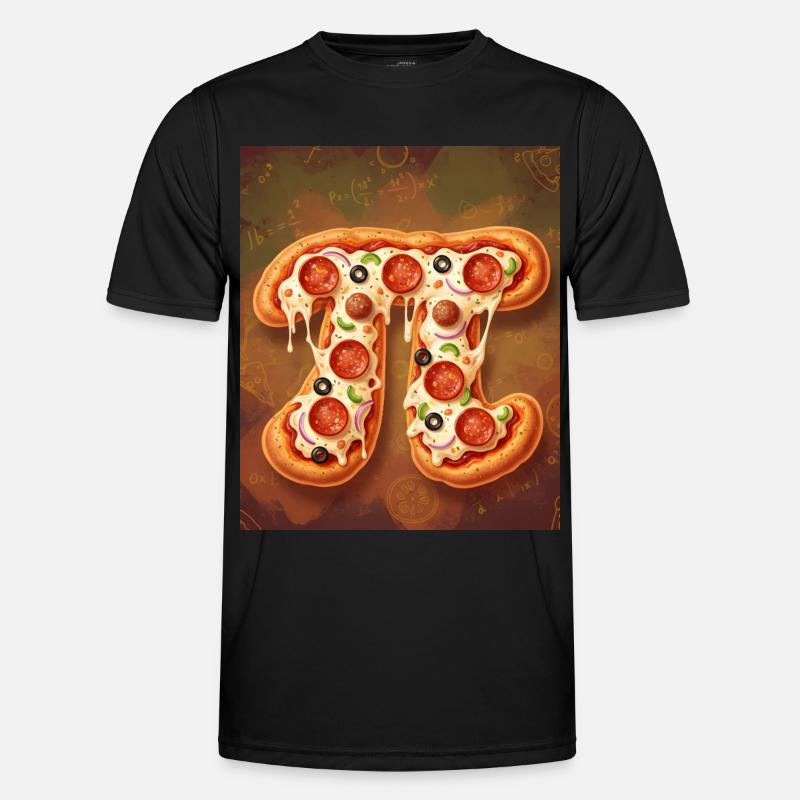Pizza forme de pi T-shirt sport Homme