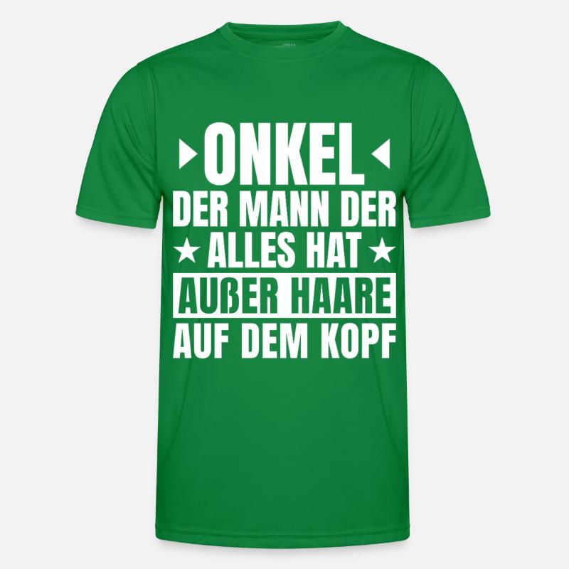 Uncle with bald head saying Men's Functional T-Shirt