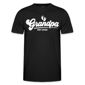 Opa 2026 - Stolzer Opa - Geschenkidee - Männer Funktions-T-Shirt - Schwarz - Vorne - AI Model Male 178 dark (178cm)