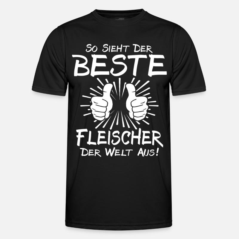 Bester Fleischer - Männer Funktions-T-Shirt - Schwarz