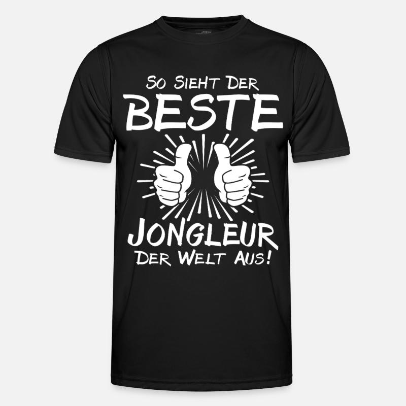 Bester Jongleur - Männer Funktions-T-Shirt - Schwarz