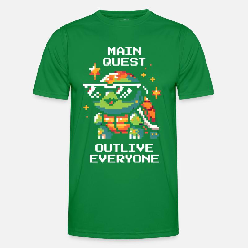 Main Quest: Live Longer | Turtle Men's Functional T-Shirt