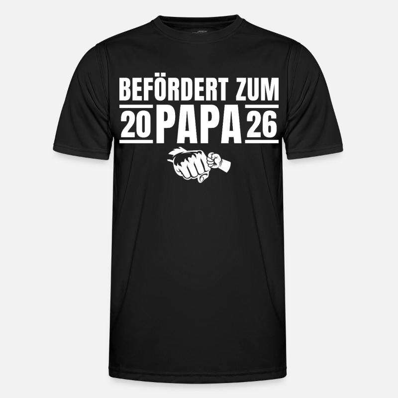 Vaterschaft Befördert zum Papa 2026 - Männer Funktions-T-Shirt - Schwarz