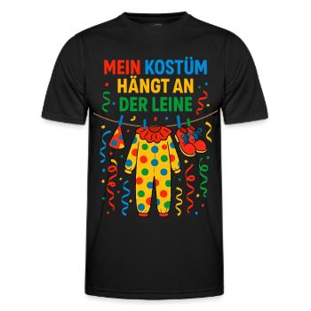 Mein Kostüm ist in der Wäsche Leine Kein Kostüm - Männer Funktions-T-Shirt - Schwarz - Vorne - AI Model Male 178 dark (178cm)