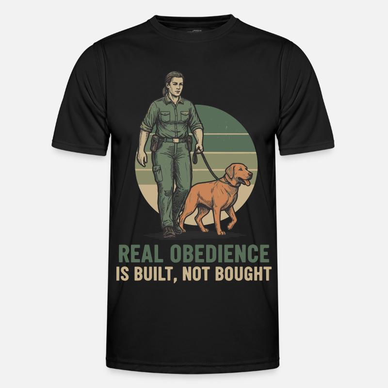 Hundetraining Obedience Statement Männer Funktions-T-Shirt