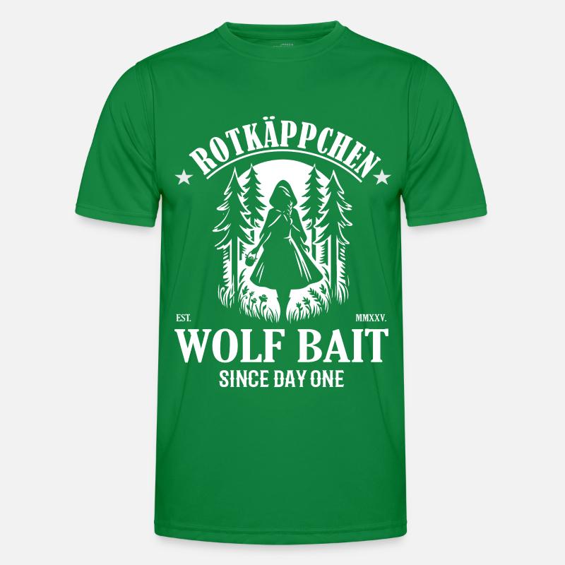 Rotkäppchen Wolf Bait Since Day One Design Männer Funktions-T-Shirt