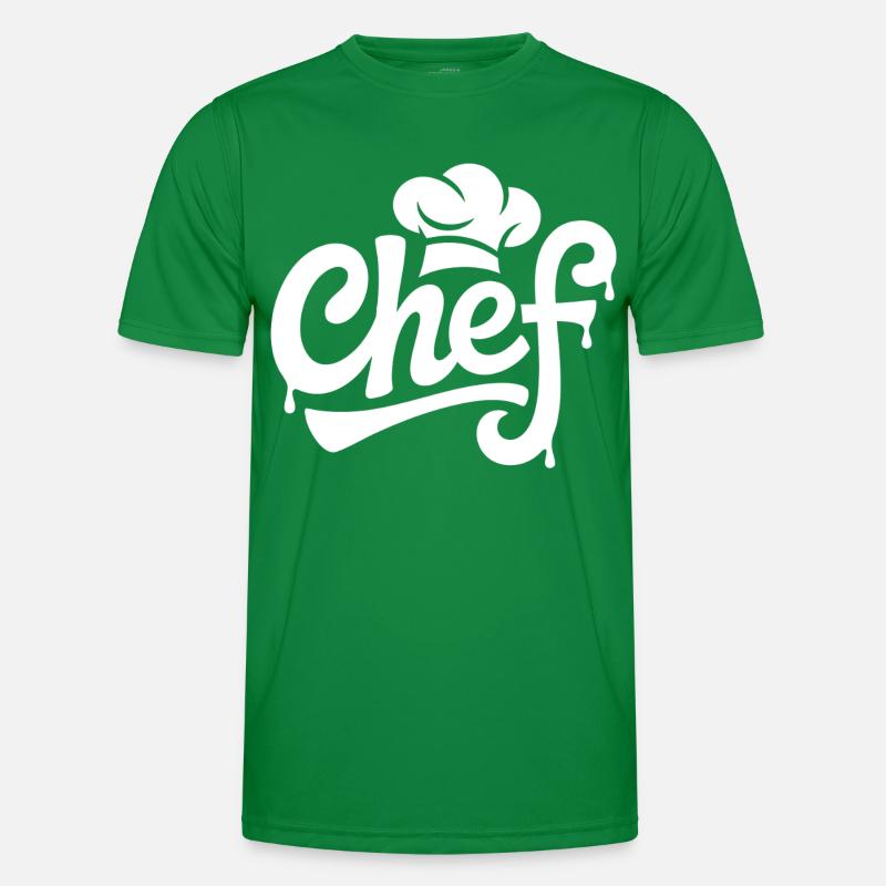 Chef Graffiti Küchenlogo Männer Funktions-T-Shirt