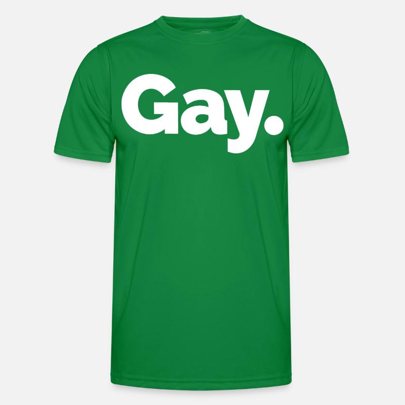 Schwul. Pride Bold Typographic Männer Funktions-T-Shirt