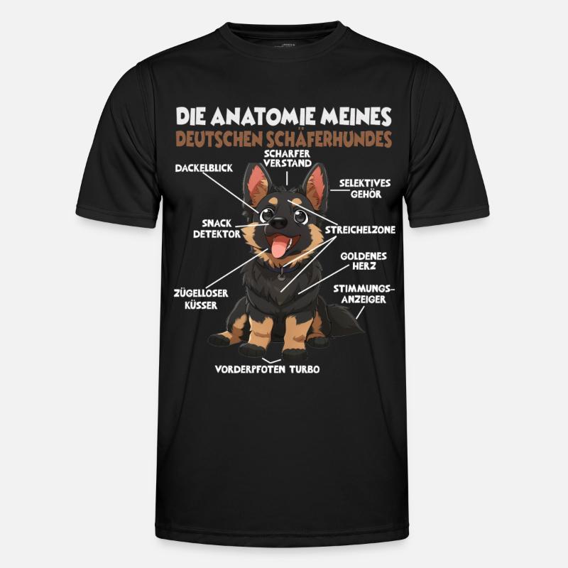 Schäferhund Gassi T Hundehalter Schäferhund - Männer Funktions-T-Shirt - Schwarz