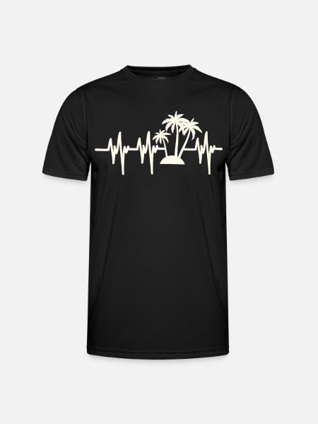 Heartbeat Beach Holiday - Men's Functional T-Shirt - black